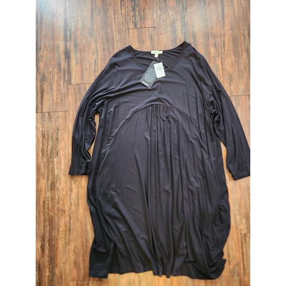 NWT Loralette gathered waist Ellie dress with pockets. Long sleeve black pull on - Picture 1 of 3